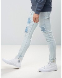 hellblaue enge Jeans von Asos