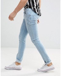 hellblaue enge Jeans von Asos