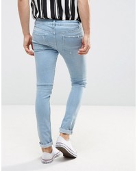 hellblaue enge Jeans von Asos