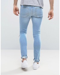 hellblaue enge Jeans von Asos