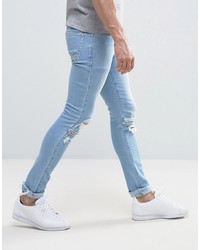 hellblaue enge Jeans von Asos