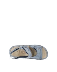 hellblaue flache Sandalen aus Leder von Fly Flot