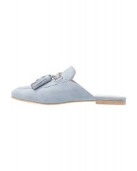 hellblaue flache Sandalen von Jeffrey Campbell