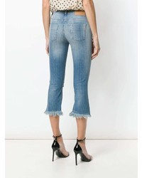 hellblaue Jeans mit Fransen von Elisabetta Franchi