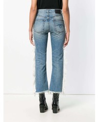 hellblaue Jeans mit Fransen von R13