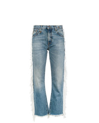 hellblaue Jeans mit Fransen von R13