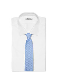 hellblaue gepunktete Krawatte von Hugo Boss