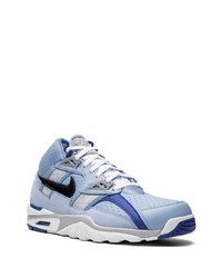 hellblaue hohe Sneakers aus Leder von Nike