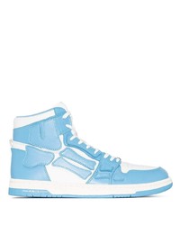 hellblaue hohe Sneakers aus Leder von Amiri