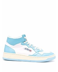 hellblaue hohe Sneakers aus Leder von AUTRY