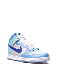 hellblaue hohe Sneakers aus Leder von Nike