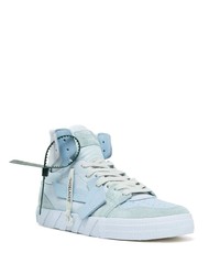 hellblaue hohe Sneakers aus Leder von Off-White