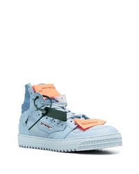 hellblaue hohe Sneakers aus Leder von Off-White