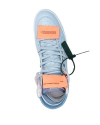 hellblaue hohe Sneakers aus Leder von Off-White