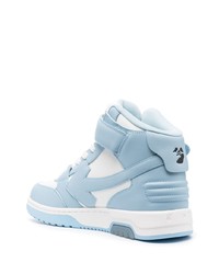 hellblaue hohe Sneakers aus Leder von Off-White