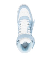 hellblaue hohe Sneakers aus Leder von Off-White