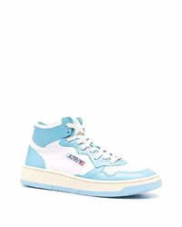 hellblaue hohe Sneakers aus Leder von AUTRY