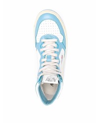 hellblaue hohe Sneakers aus Leder von AUTRY