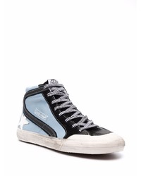 hellblaue hohe Sneakers aus Leder von Golden Goose