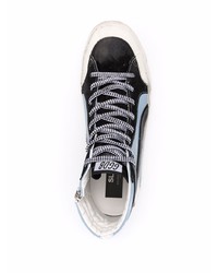 hellblaue hohe Sneakers aus Leder von Golden Goose