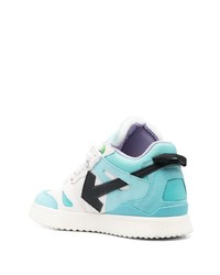 hellblaue hohe Sneakers aus Leder von Off-White