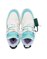 hellblaue hohe Sneakers aus Leder von Off-White