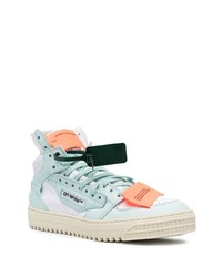 hellblaue hohe Sneakers aus Leder von Off-White