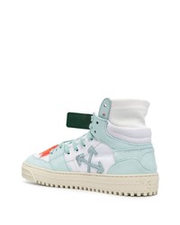 hellblaue hohe Sneakers aus Leder von Off-White