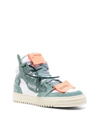 hellblaue hohe Sneakers aus Segeltuch von Off-White