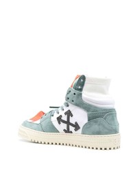 hellblaue hohe Sneakers aus Segeltuch von Off-White