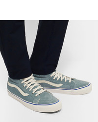 hellblaue hohe Sneakers aus Segeltuch von Vans