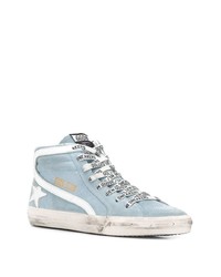 hellblaue hohe Sneakers aus Wildleder von Golden Goose