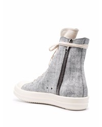 hellblaue hohe Sneakers von Rick Owens DRKSHDW