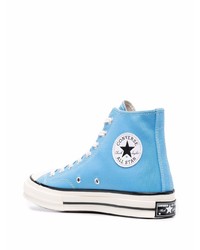 hellblaue hohe Sneakers von Converse