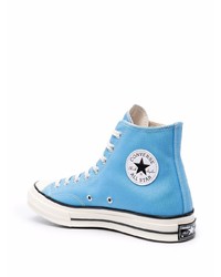 hellblaue hohe Sneakers von Converse