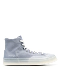 hellblaue hohe Sneakers von Converse