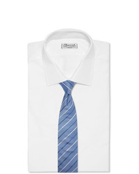 hellblaue horizontal gestreifte Krawatte von Hugo Boss