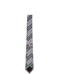 hellblaue horizontal gestreifte Krawatte von Burberry