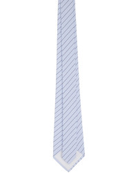 hellblaue horizontal gestreifte Krawatte von Sébline
