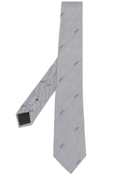 hellblaue horizontal gestreifte Krawatte von Moschino