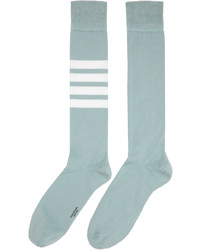 hellblaue horizontal gestreifte Socken von Thom Browne