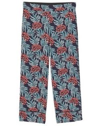 hellblaue Hose mit Blumenmuster von Mango