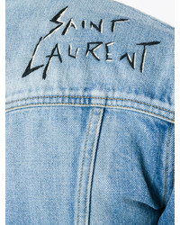 hellblaue Jacke von Saint Laurent