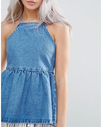 hellblaue Jeans Bluse von Asos