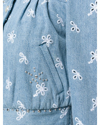 hellblaue Jeans Bomberjacke von Marc Jacobs