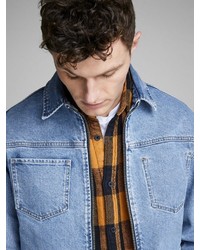 hellblaue Jeans Bomberjacke von Jack & Jones