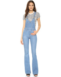 hellblaue Jeans Latzhose von Paige