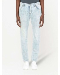 hellblaue Jeans mit Acid-Waschung von Dolce & Gabbana