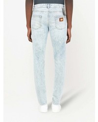 hellblaue Jeans mit Acid-Waschung von Dolce & Gabbana