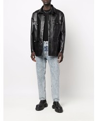 hellblaue Jeans mit Acid-Waschung von Saint Laurent